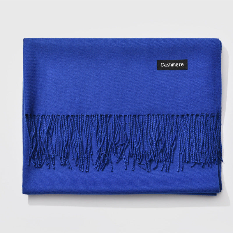 Cashmere scarf solid color- keep neck warm and protect your ends