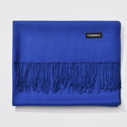 Cashmere scarf solid color- keep neck warm and protect your ends