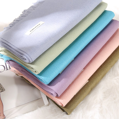 Women's Fashionable All-match Cashmere Tassel Double-sided Scarf