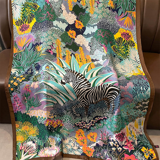 Vintage Printed Silk Scarf