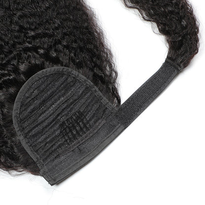 Natural Black Velcro Ponytail