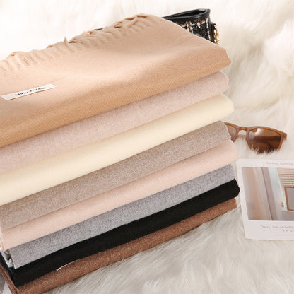 Women's Fashionable All-match Cashmere Tassel Double-sided Scarf