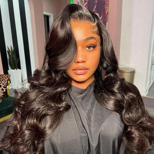 Body Wave 4x7 Lace Closure Wig 200 Density Human Hair.