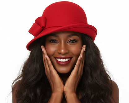 French Wool Bowler Hat in Black, Red, White, Khaki, and Camel
Stylish dome crown hat for women, soft and durable polyester
Warm and versatile bowler hat for casual and trendy looks
Lightweight seasonal hat for winter, spring, or autumn