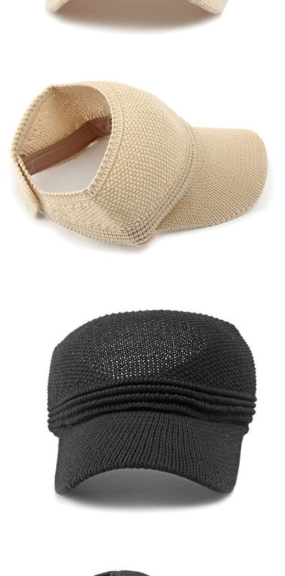 Lightweight knitted baseball cap for women with sun protection
Adjustable retro sun-proof cap in black, khaki, beige, and pink
Breathable polyester baseball cap for outdoor summer activities
Stylish casual cap for travel, festivals, or everyday wear