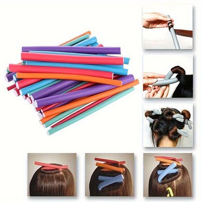 42pcs Flexible Curling Rods | Hair Twist Flexi Rods Hair Curlers Set for Short and Long Hair, Ideal for Wedding
