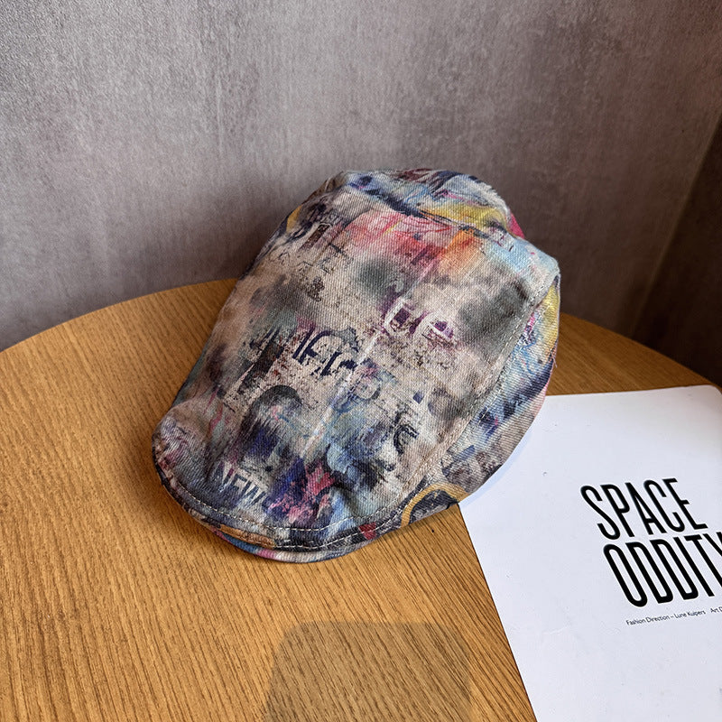 Women’s graffiti beret cap with adjustable cotton duckbill design
Breathable cotton artist hat with street style graffiti pattern
Slim fit beret cap for women with face slimming shape
Casual adjustable cotton cap for everyday fashion wear