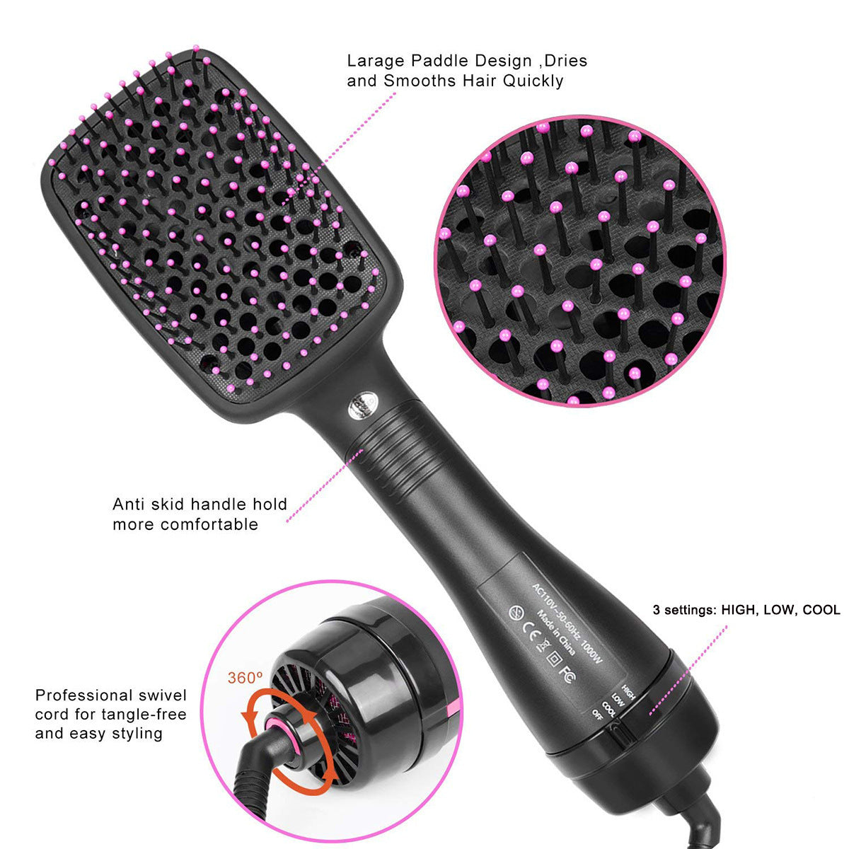 2 in 1 hair styling tool dryer curler straightener volumizer
electric hair styler for smooth frizz free salon results
all in one hair styling brush for wet and dry hair
multi function hair tool for curling and straightening