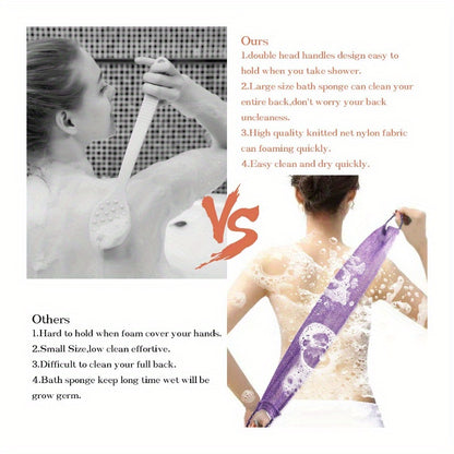 3pcs African Exfoliating Sponge with Handles Long