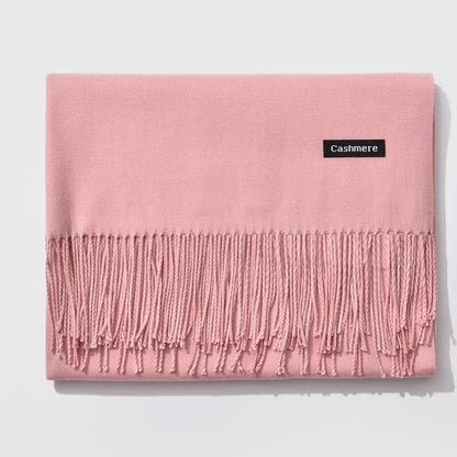 Cashmere scarf solid color- keep neck warm and protect your ends