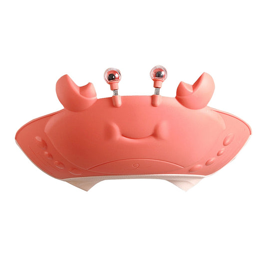 Baby shower cap preventing water in eyes and ears during bath
Adjustable kids shampoo hat no tears bath protection
Colorful baby bath visor for safe and easy hair washing
Child wearing shampoo cap for stress free bath time