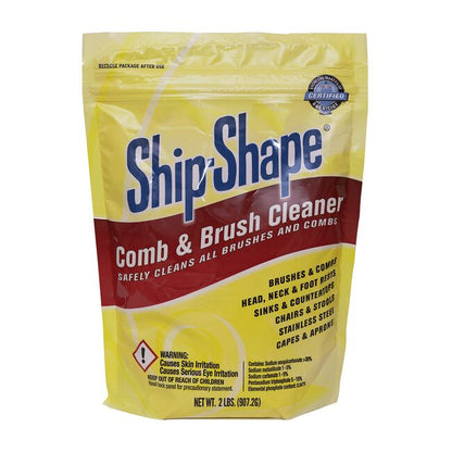 Ship-Shape comb and brush cleaner for salon hair tools
Professional cleaner removing buildup from hair brushes and combs
Ship-Shape brush cleaner solution for hygienic styling tools
Deep cleaning comb and brush care solution for salons