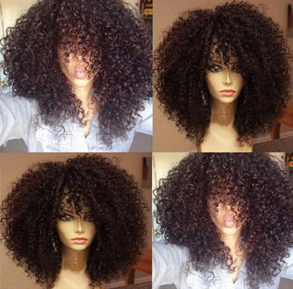 Afro-black Volume Curly Explosion Solid Color