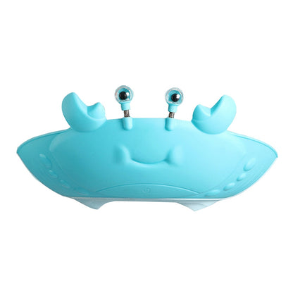 Baby shower cap preventing water in eyes and ears during bath
Adjustable kids shampoo hat no tears bath protection
Colorful baby bath visor for safe and easy hair washing
Child wearing shampoo cap for stress free bath time