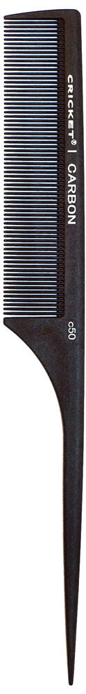 Cricket Carbon Comb C-50 fine tooth rat tail styling comb
Professional carbon fiber comb for precise hair sectioning
Heat-resistant Cricket C-50 comb for salon styling
Anti-static rat tail comb for coloring and teasing hair