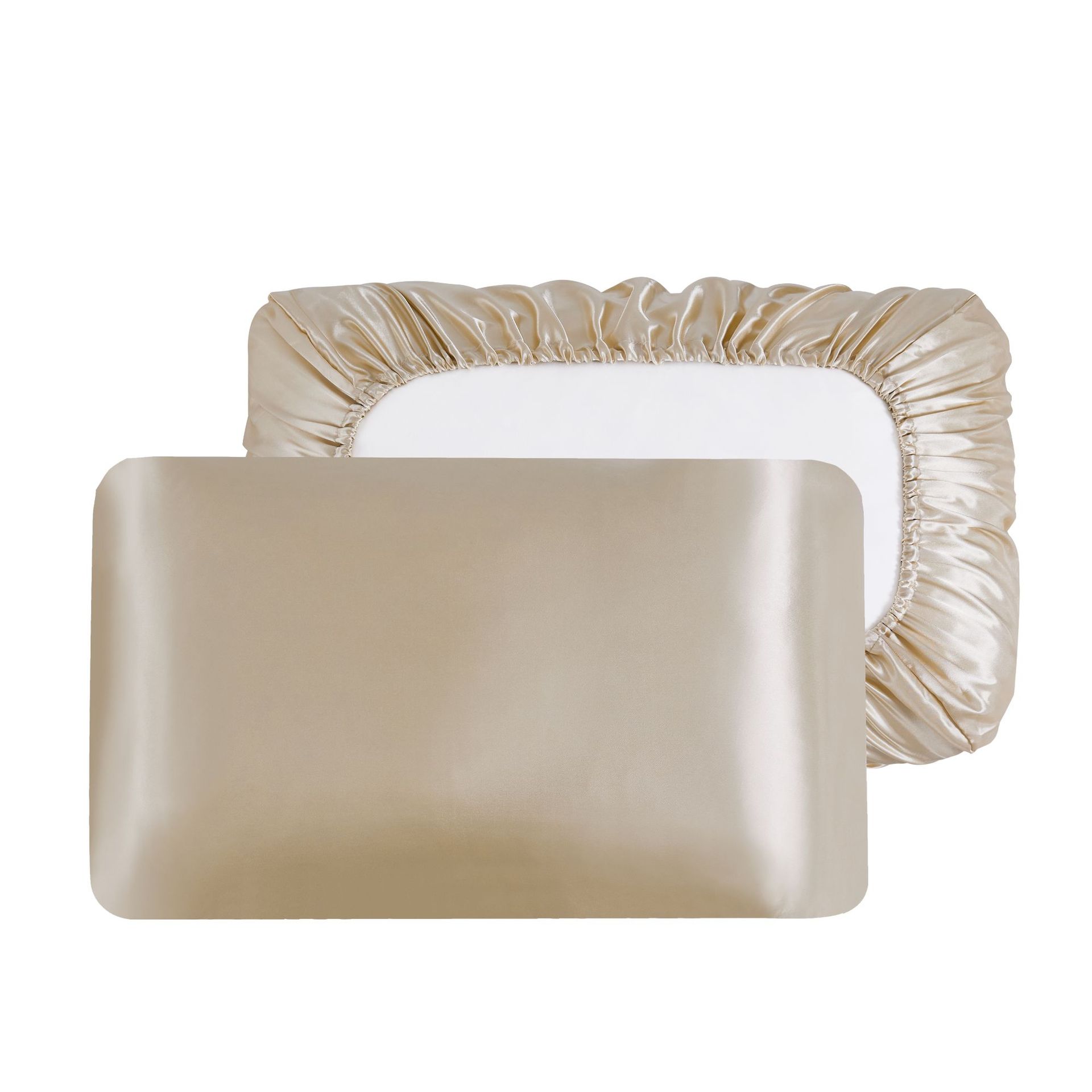Luxury satin pillowcase smooth polyester silk pillow cover in multiple colors