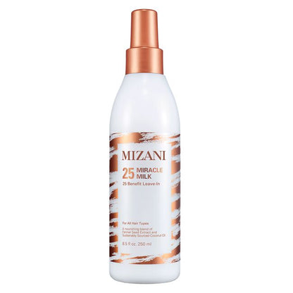 Mizani 25 Miracle Milk bottle on a white background