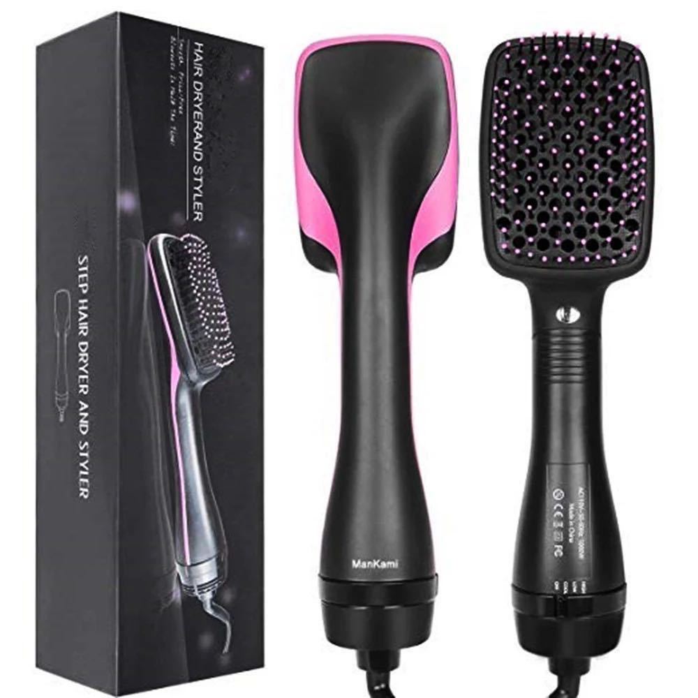 2-in-1 Hair Dryer Brush – Fast Dry & Straighten Comb with 10 Heat Settings