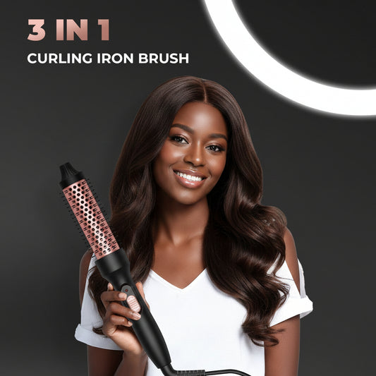 Black and rose gold 2-in-1 curling wand and hair straightener
Hair styling tool for straightening and curling hair at home
Professional curling wand for smooth curls and sleek straight styles
Lightweight hair styling tool with modern black rose gold design