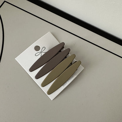 Alloy Hair Clips | Coffee Color Barrettes Set