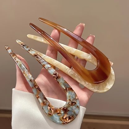 3pcs Elegant Retro U-Shaped Hair Clips