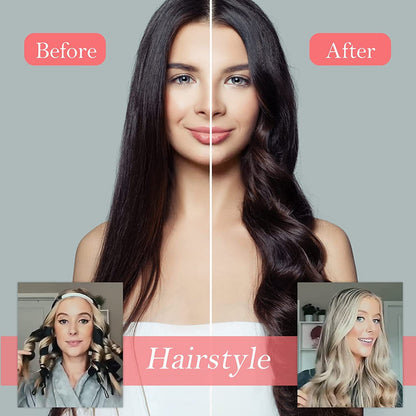 Heatless Hair Curling Rod – Soft Silk DIY Curls, No Damage Overnight Waves