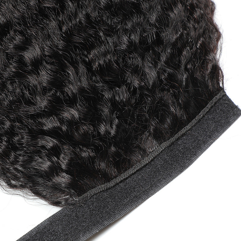 Natural Black Velcro Ponytail