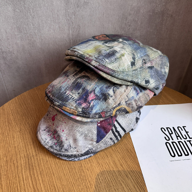 Women’s graffiti beret cap with adjustable cotton duckbill design
Breathable cotton artist hat with street style graffiti pattern
Slim fit beret cap for women with face slimming shape
Casual adjustable cotton cap for everyday fashion wear