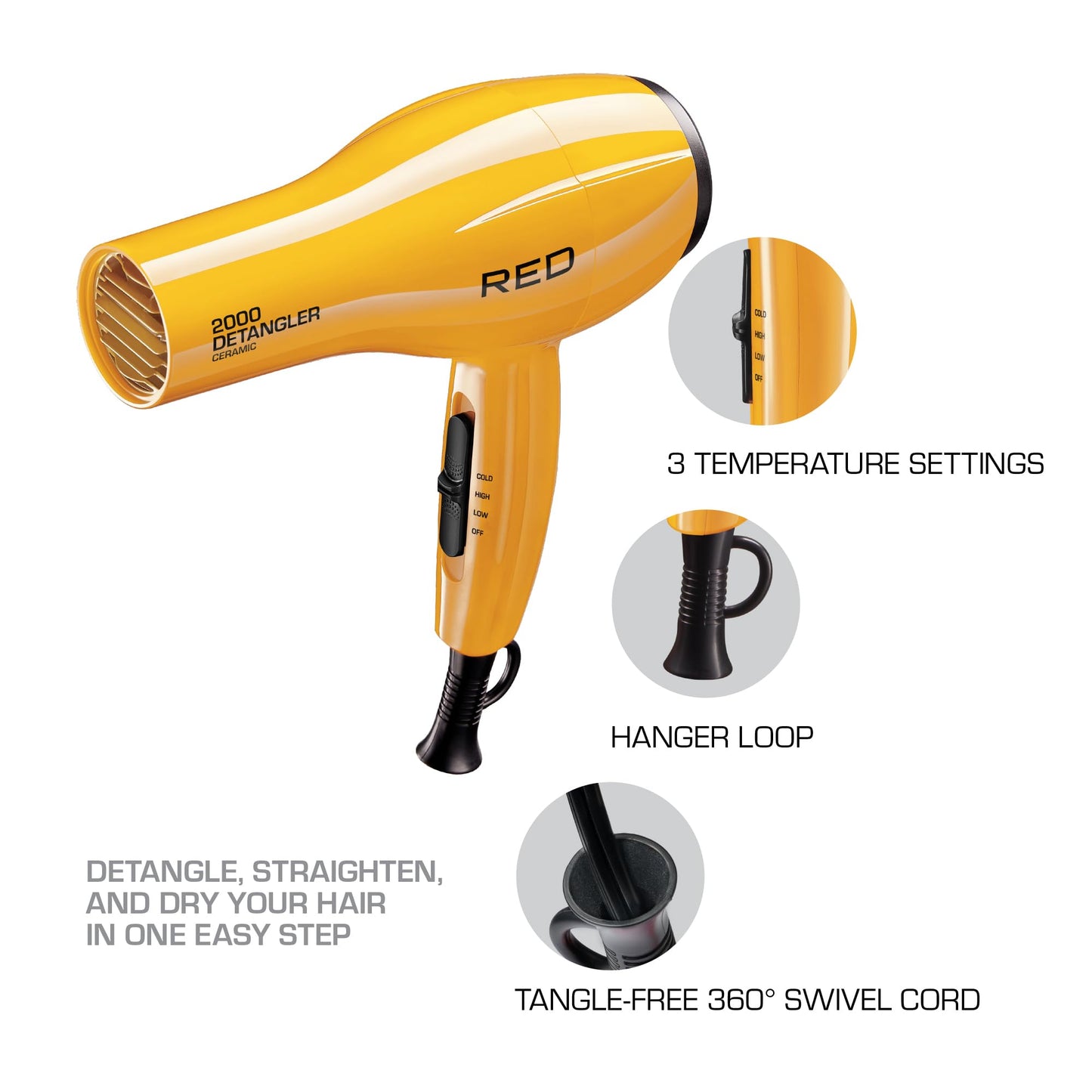RED by KISS 2000 Ceramic Professional Hair Dryer
