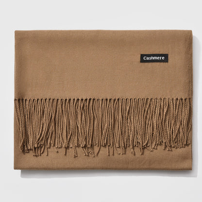 Cashmere scarf solid color- keep neck warm and protect your ends