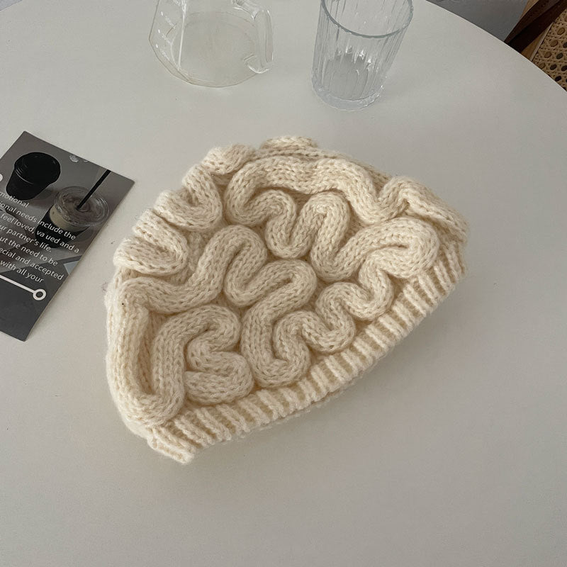 Brain Flower knitted dome hat in imitation cashmere for women
Cozy winter hat in pink, beige, black, or green
Windproof and stylish knitted dome hat for cold days
Soft and warm dome hat for casual winter wear