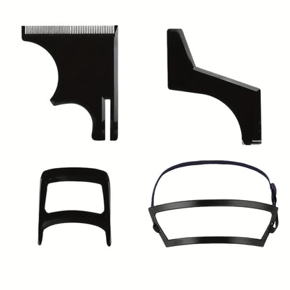 4-in-1 beard shaping kit with beard templates and grooming comb for men
Men’s beard trimming guide set for neckline, goatee, and mustache styling
Precision beard styling templates with odorless grooming comb
Professional beard shaping tool kit for clean facial hair lines