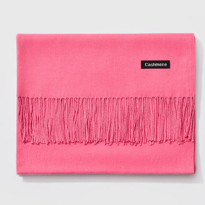 Cashmere scarf solid color- keep neck warm and protect your ends