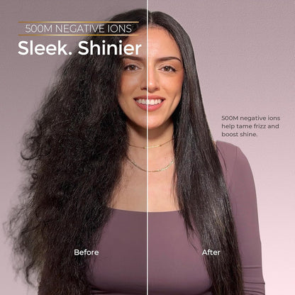 TYMO 2.0 Flat Iron Hair Straightener - Fast Smooth Styling, Long Ceramic Plates 2 in 1 Straightener & Curler, Hair Straighteners for Women with Hollow Design to Boost Curls, 1 Inch, 500M Ionic, Black