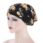 Flower Edging Cap, Satin Lining, Night Cap, Hood, Turban, Night Cap, Satin Floral Print, Hair Loss