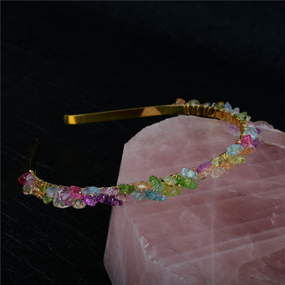 Crystal Amethyst Bridal Headband