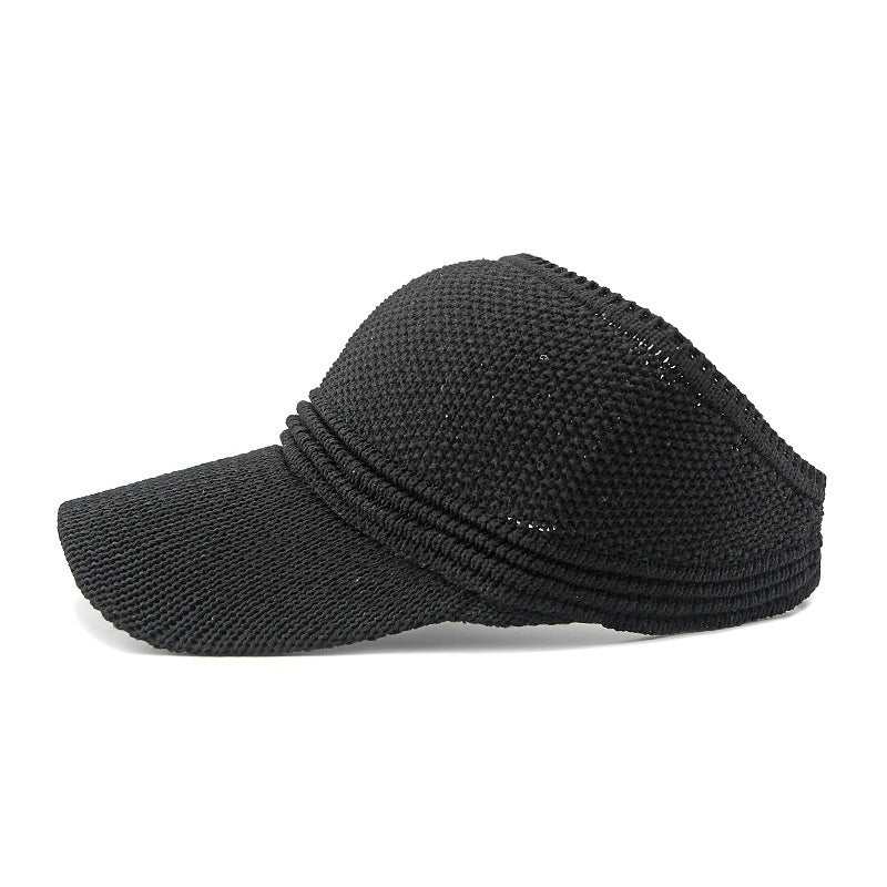 Lightweight knitted baseball cap for women with sun protection
Adjustable retro sun-proof cap in black, khaki, beige, and pink
Breathable polyester baseball cap for outdoor summer activities
Stylish casual cap for travel, festivals, or everyday wear