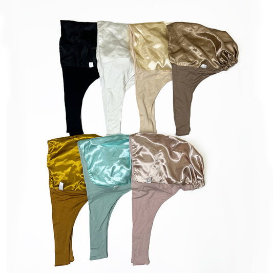 Adjustable Satin Lace-Up Headscarf