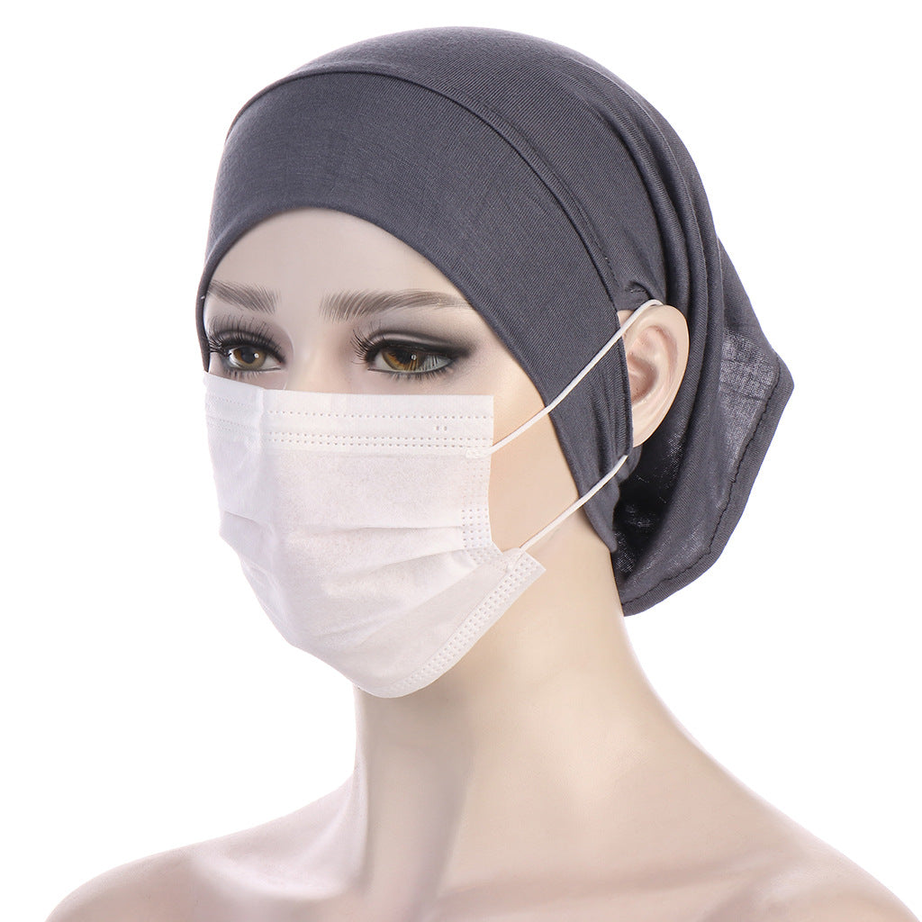 Breathable Hijab Tube Cap with Ear Hole – Non-Slip Underscarf for All-Day Comfort