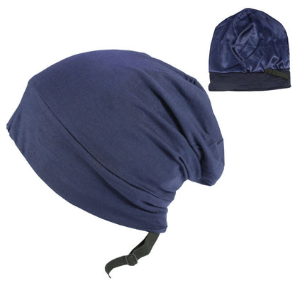 mens satin lined cap adjustable hair protection hat
soft satin interior cap reduce hair breakage men
casual adjustable hat lightweight spring autumn wear
stylish mens cap smooth lining comfortable fi