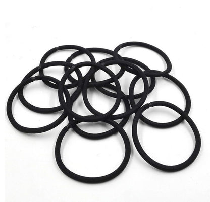 Black Elastic Hair Bands Ponytail Holder