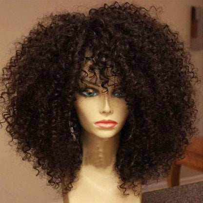 Afro-black Volume Curly Explosion Solid Color