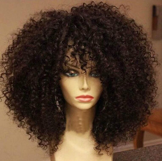 Afro-black Volume Curly Explosion Solid Color