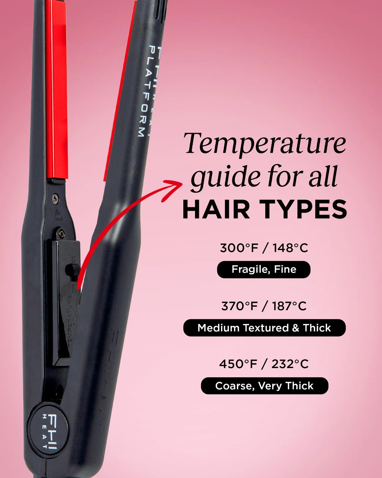 FHI Platform Tourmaline Ceramic Hair Styling Iron 1/2 in