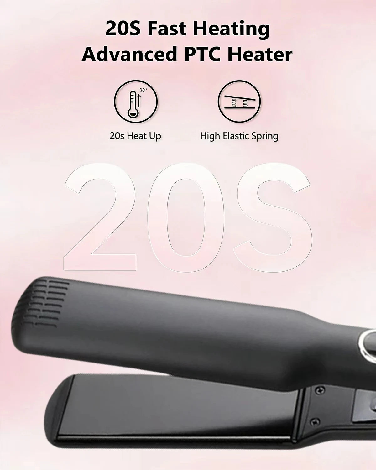 Professional Ceramic Hair Straightener with LCD Display