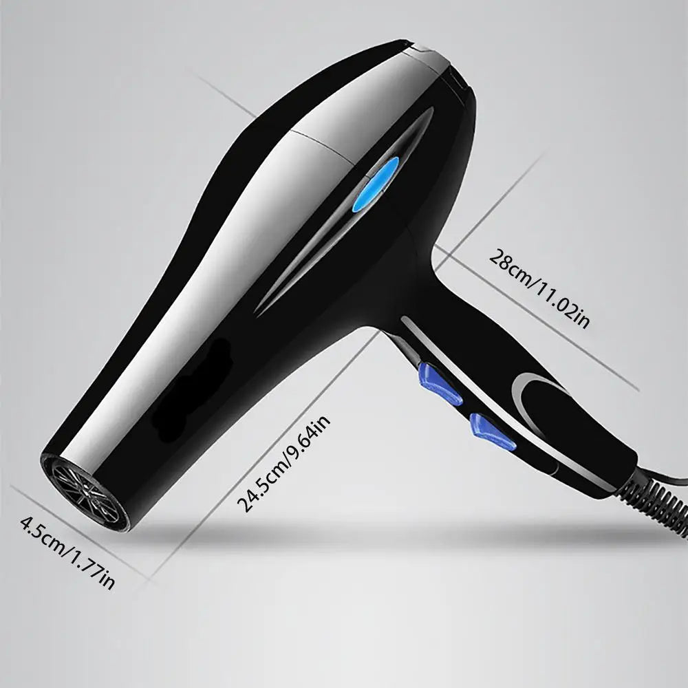 Powerful Hair Dryer With Dryer Attachments Styling Nozzles Pointed Tail Comb Flat