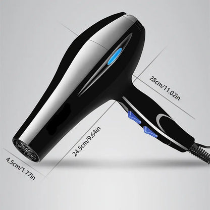 Powerful Hair Dryer With Dryer Attachments Styling Nozzles Pointed Tail Comb Flat