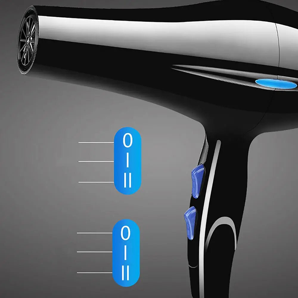 Powerful Hair Dryer With Dryer Attachments Styling Nozzles Pointed Tail Comb Flat