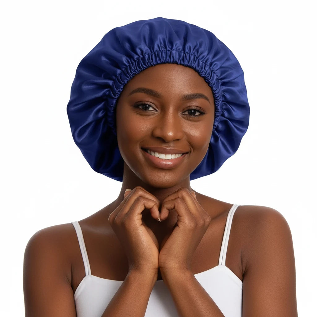 Protective Satin Sleep Bonnet – Reduce Frizz & Protect Hair Overnight.