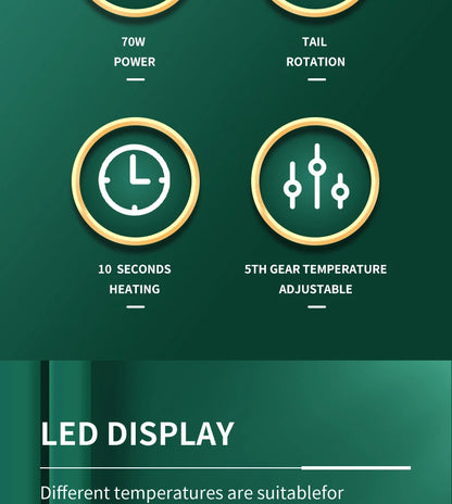 Professional Ceramic Hair Straightener with LCD Display